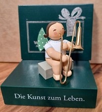 Wendt und Kühn Engel mit Zugposaune, sitzend 650/29a Orchesterengel NEU