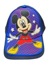 Disney Kids Mickey Mouse Snap Back Hat Baseball Cap Blue Adjustable Youth Child