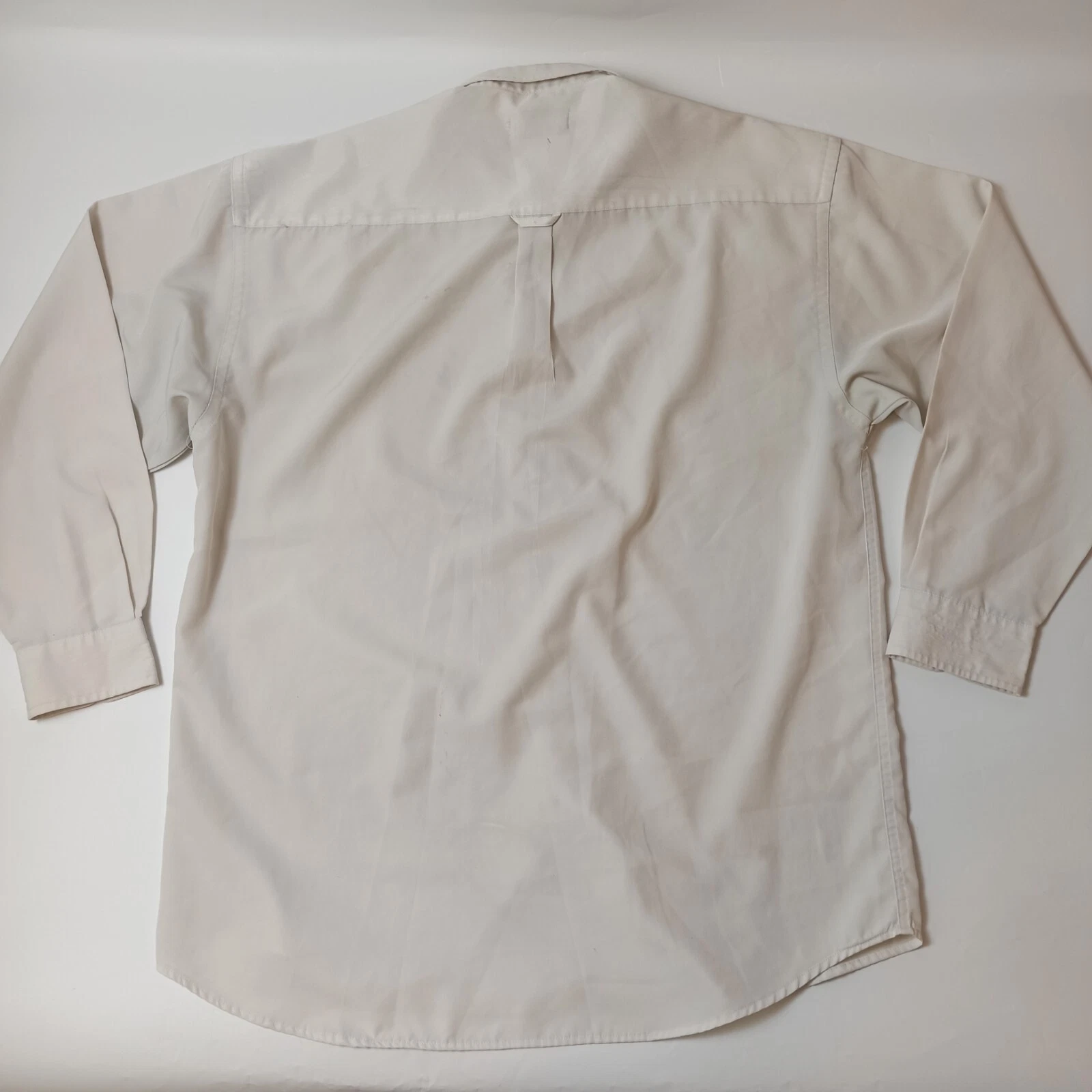 OFF WHITE Polo Ralph Lauren Uomo Vintage Camicia Abito Logo Colorato Bianco Off Taglia XL