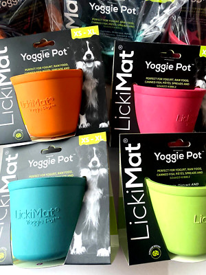 Futterspielzeug Hundespielzeug LickiMat Yoggie Pot türkis pink orange grün 9,5cm