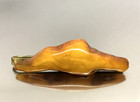 Ancienne pince à cravate AMBRE vintage unique jaune d'oeuf pièce ambre baltiq...
