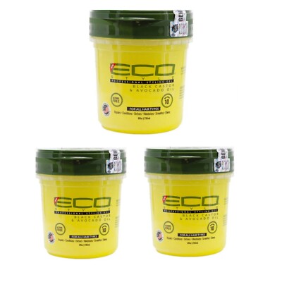3x ECO Black Caster & Avocadoöl 8oz/236ml