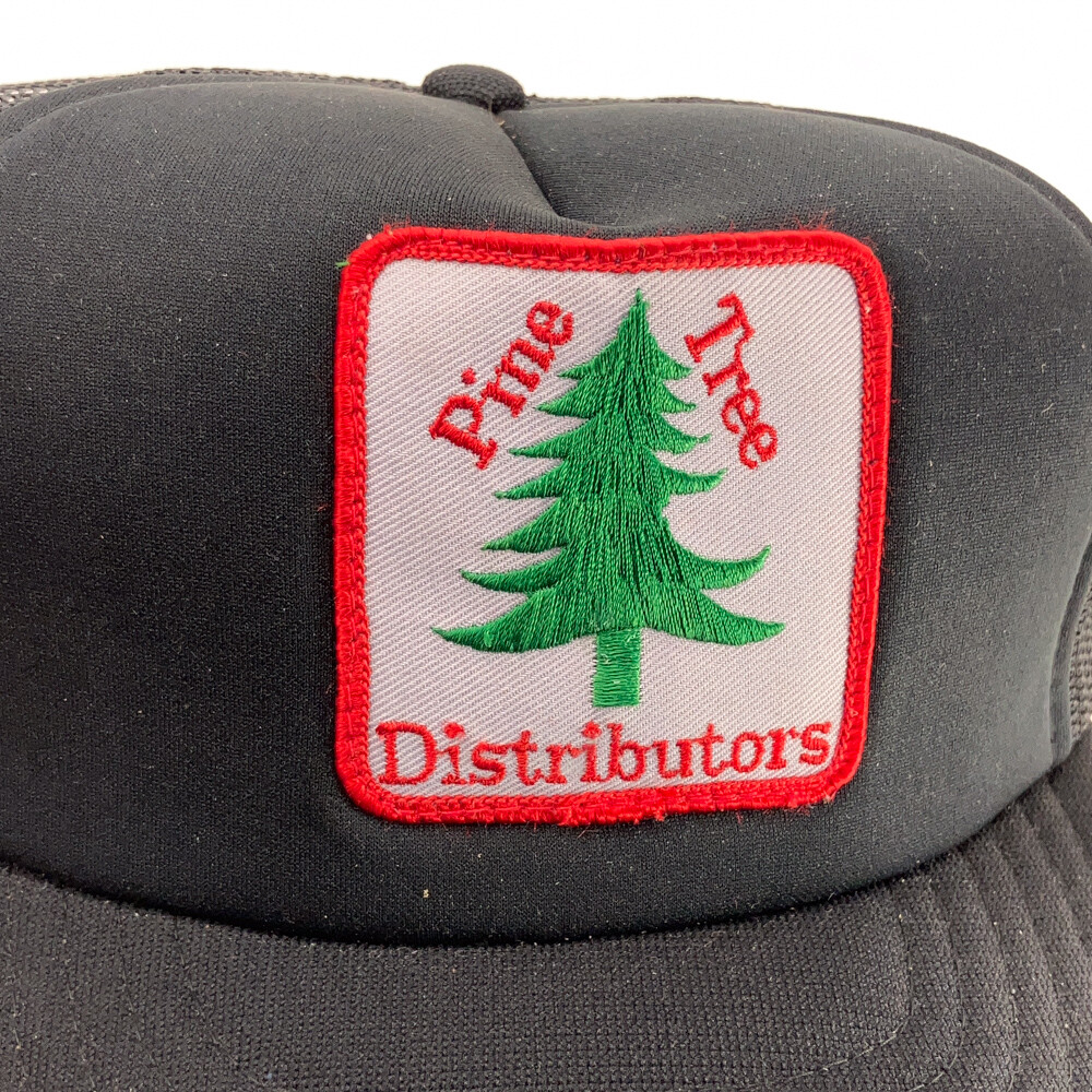 Pine Tree Distributors Vintage Patch Hat Black Fo… - image 3