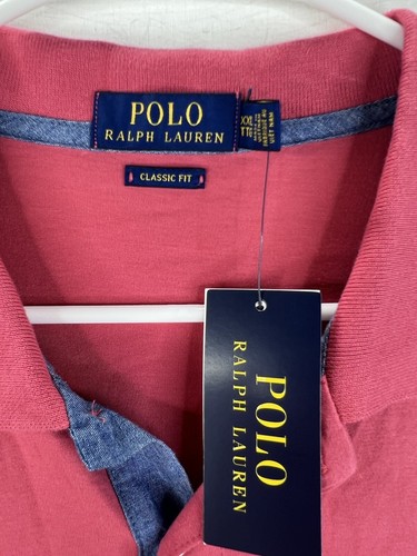 POLO Ralph Lauren Classic Fit Short Sleeve Polo Shirt Mens Pony Logo Red XXL NWT - Picture 4 of 13