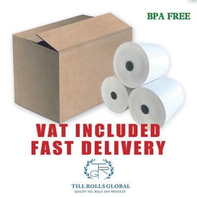 TILL ROLLS GLOBAL Thermal Till Rolls 80 x 80mm Receipt Paper (Box of 60)