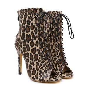 Details about   Women's Pointy Toe Stilettos High Heels Ankle Boots Casual Leopard Shoes 34/45 L