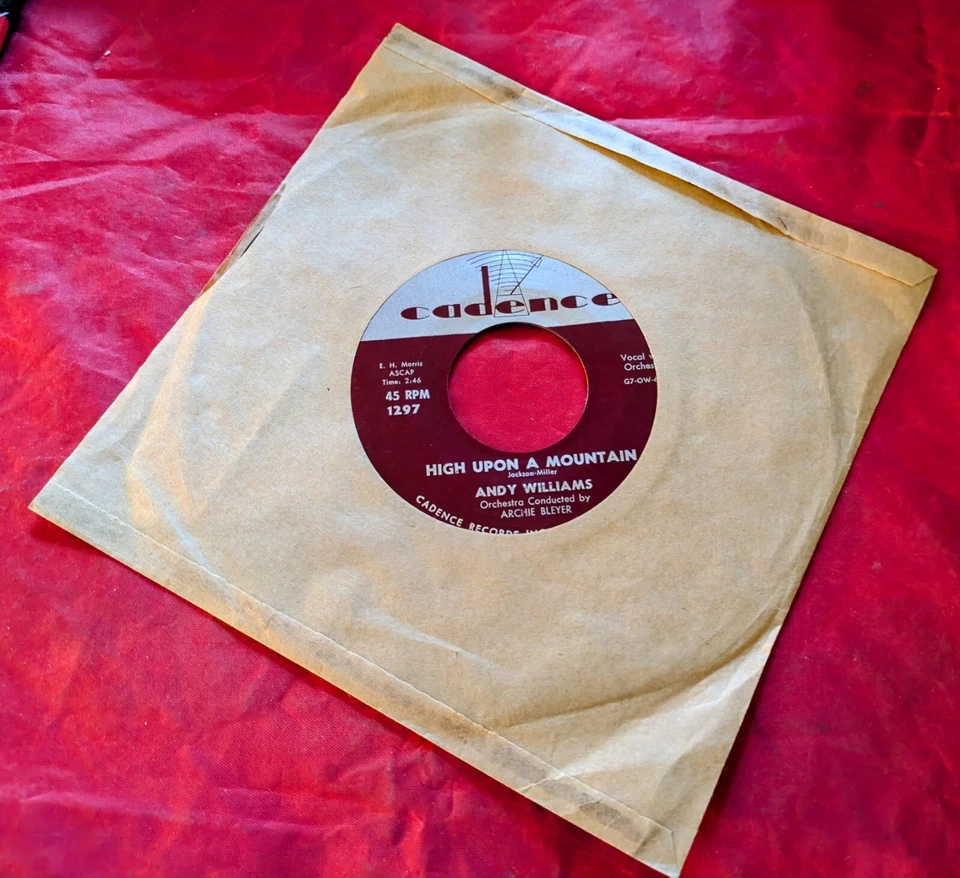 VTG ANDY WILLIAMS HIGH UPON A MOUNTAIN / CANADIAN SUNSET 45 (7" RECORD CA 1297X) - Image 4 of 4