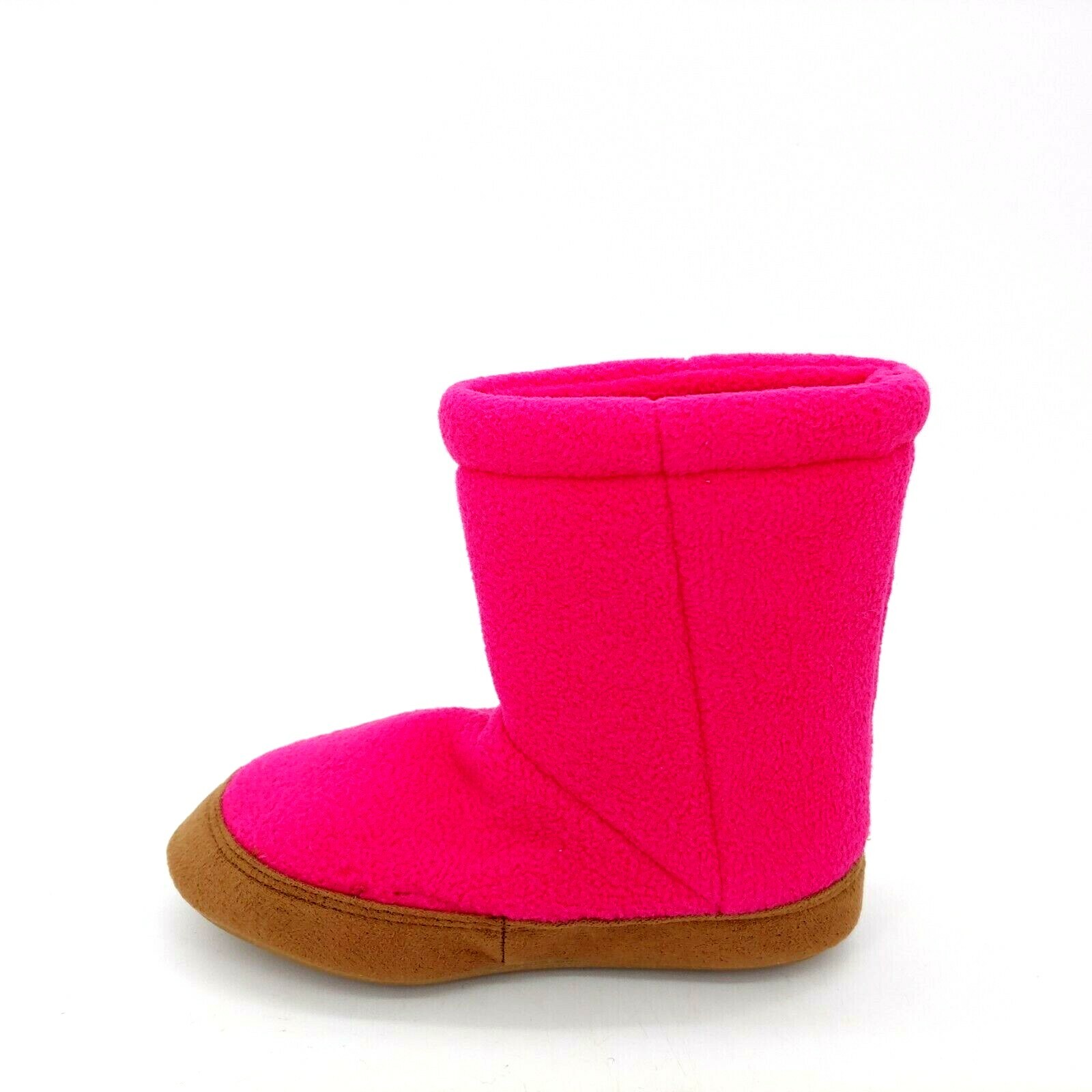 SAOLA Pantofole alla caviglia Lands End bambine pile magenta rosa suola morbida 9
