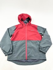 Eddie Bauer Jacket Kids Boys Medium Red Black Windbreaker Hooded Full Zip