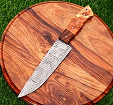 Damascus Chef Knife Custom Made Kitchen - Hand Forged Damascus Steel 2071