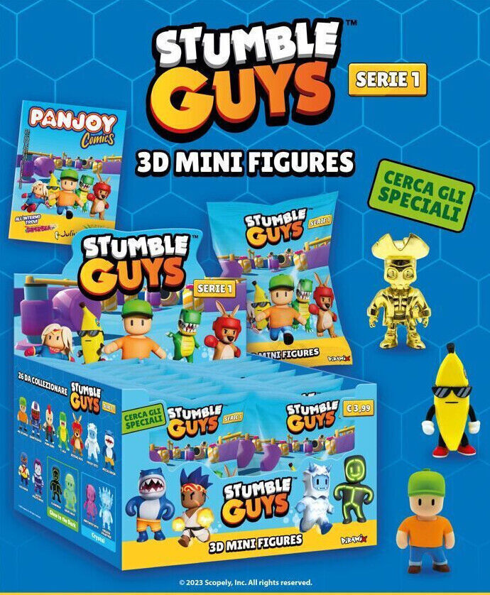 Kit 3 Pacotes De Stumble Guys Com 3 Bonecos + 9 Cards