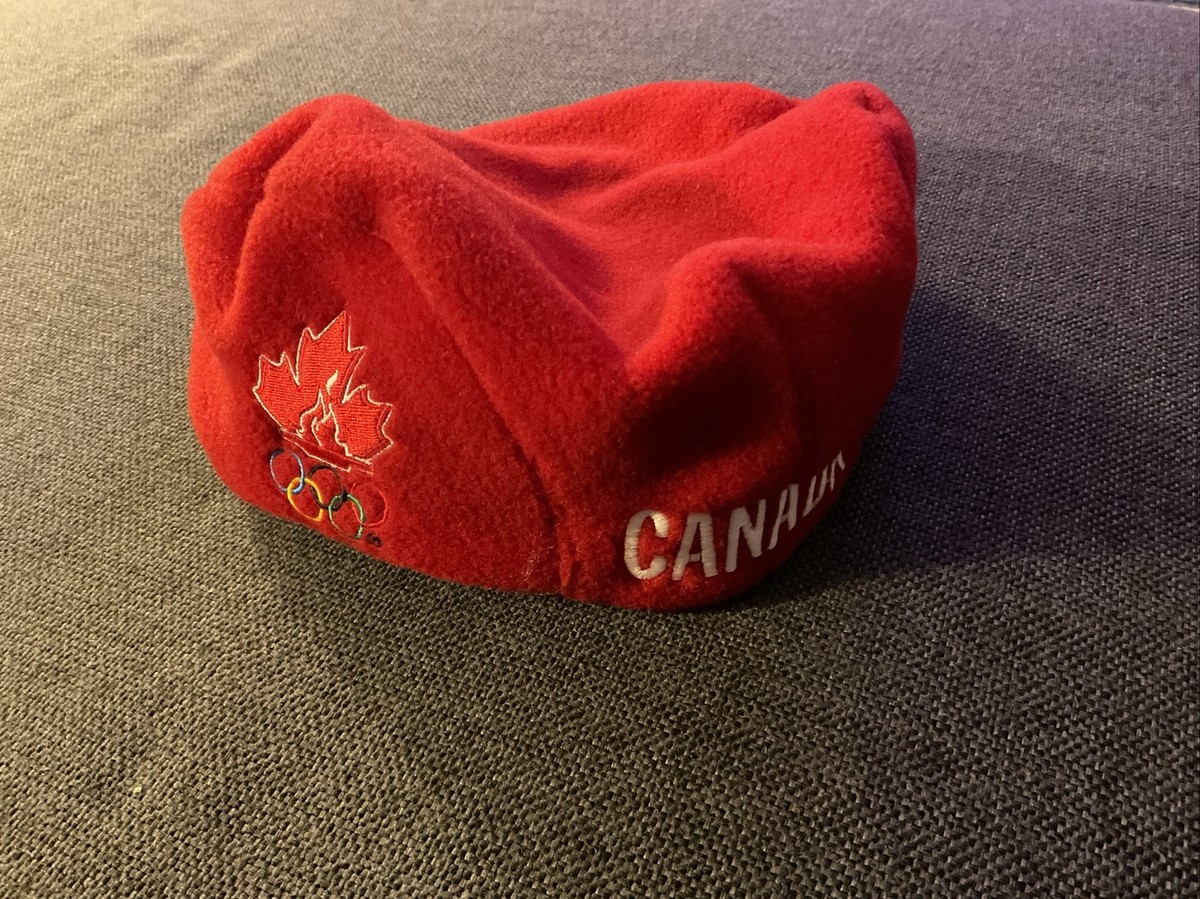 Roots Athletics Canada Olympics Red Embroidered Newsboy Cap Hat