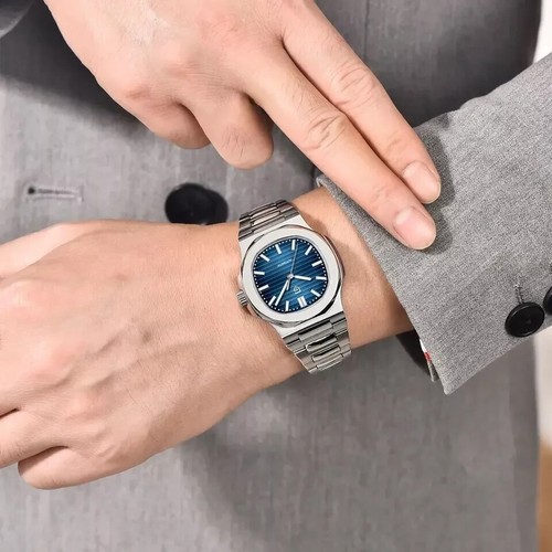 Pagani Design PD-1728 Orologio Meccanico Automatico Uomo Acciaio Nautilus Blu - Imagen 6 de 13