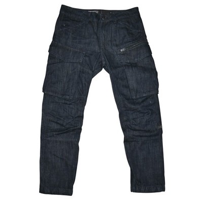 G-Star 3D Cargo Tapered Jeans Mens Size 32x30 Dark Rinse Denim Moto Pants NWT