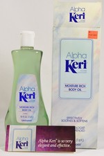 Vintage 1987 NOS Alpha Keri Shower  Bath Moisture Rich Oil 16oz READ