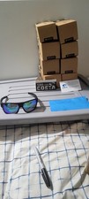 Costa Diego 580p Mirrored Fishing Sunglasses Black Frame Blue Lens Wrap Full Rim