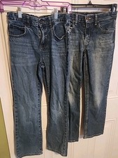 Boys Lot 2 Jeans Size 10 Arizona Children's Place Adj. Waist Bootcut