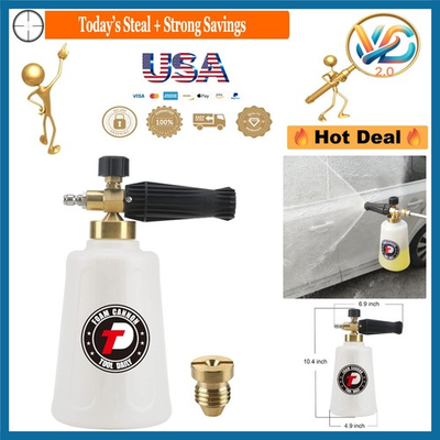 #ad Pressure Washer Foam Cannon Car Wash Snow Foam Lance 1.1mm Nozzle 1.5L $49.69