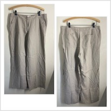 Chico  s Linen Wide Leg Pants size L 2 Beige