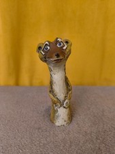 Novelty Standing Meerkat Figurine Ornament –Artist Signed AW– Collectible Décor