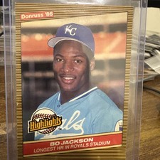 ⚾1986 Donruss Highlights #43 Bo Jackson Rookie Card RC⚾Near Mint or Better⚾. rookie card picture