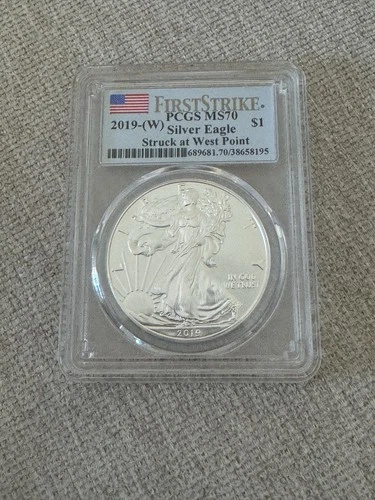 PCGS MS70 2019-(W) Silver Eagle Struck at West Point