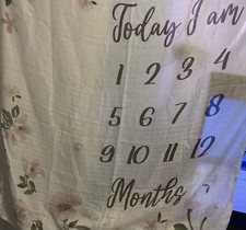 Baby Milestone Blanket Organic Monthly Newborn Girl Baby Picture Blanket Special