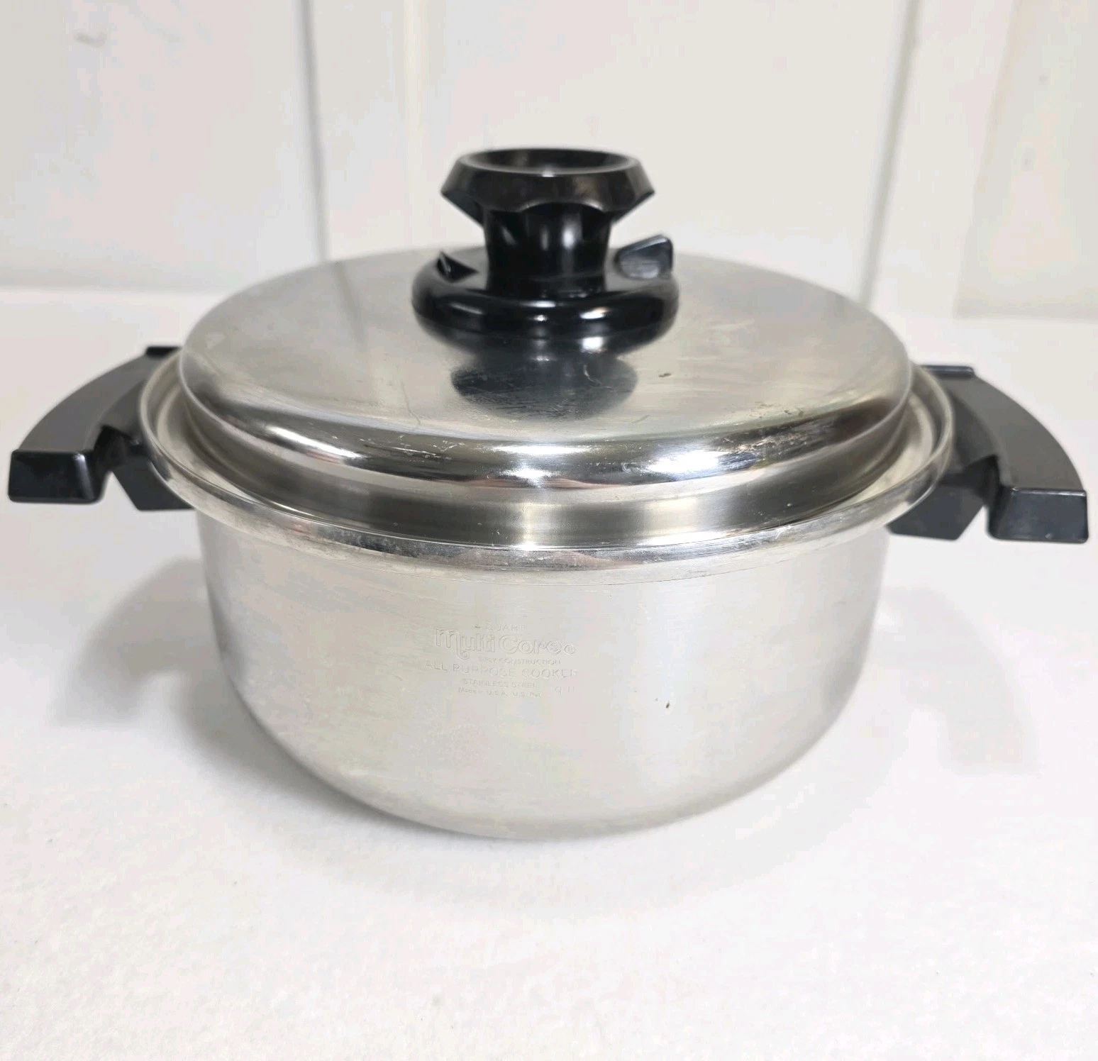 MultiCore 4 Quart Stainless Steel 5-Ply All Purpose Cooker Pot Lustre Vent Lid