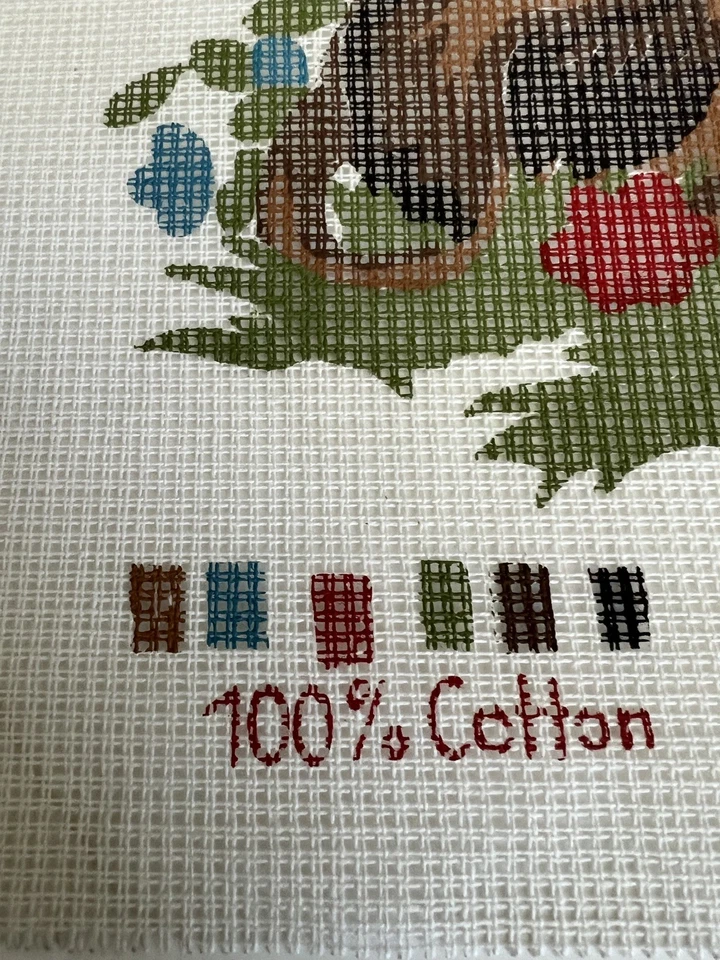 Vintage Bucilla painted needlepoint canvas -Donkey/Fawn like animal - Image 4 of 4