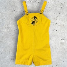 Vtg GEORGIA GA TECH KIDS OVERALLS SHORTS JUMPSUIT SZ 6/7