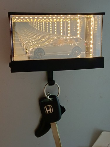 1/64 scale SENSOR LED lighting magnetic storage box with car key holder ...