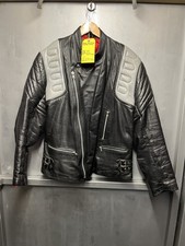 NICE  RETRO CAFE RACER REAL LEATHER  BIKE JACKET SIZE 46 CHEST 46
