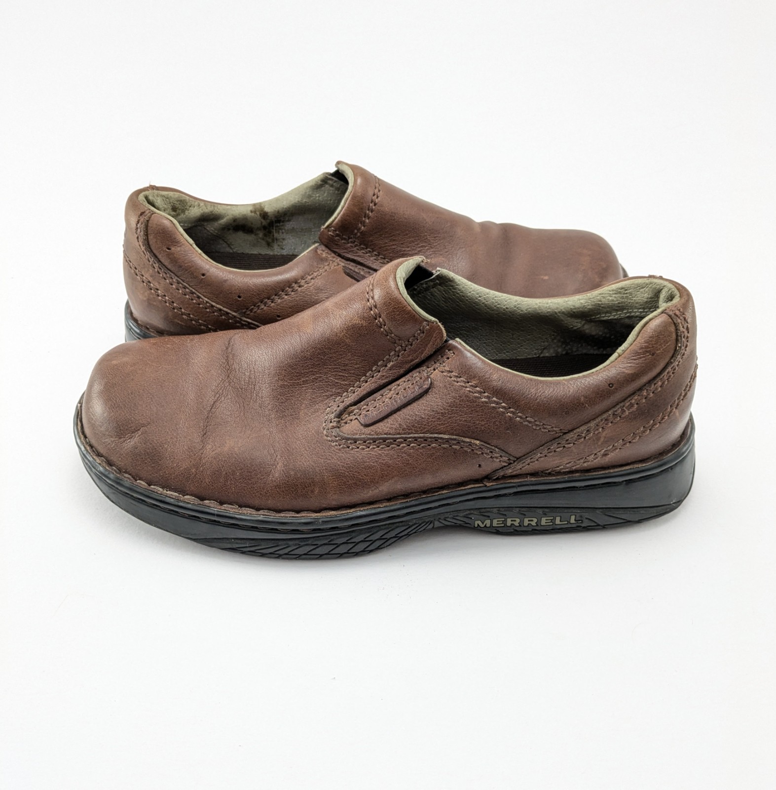 Scarpe slip on uomo Merrell Ortholite World Passport marroni comode J43519 taglia 9 5