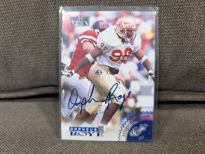1996 CLASSIC PRO LINE ORPHEUS ROYE AUTO ROOKIE RC STEELERS FLORIDA STATE RARE