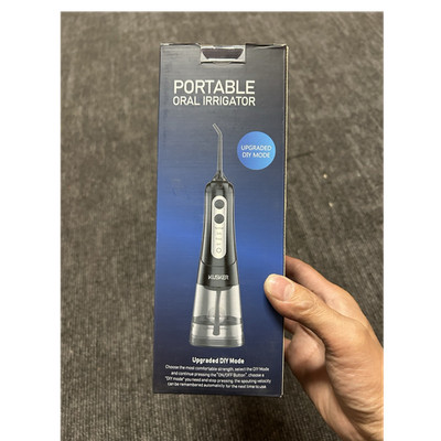 Kusker Cordless Water Flosser KSK-001B Black Rechargeable Rotating Tip