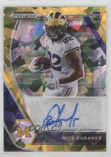 2021 Panini Prizm Draft Picks Gold Ice Nick Eubanks #DPA-NIE Auto qf8