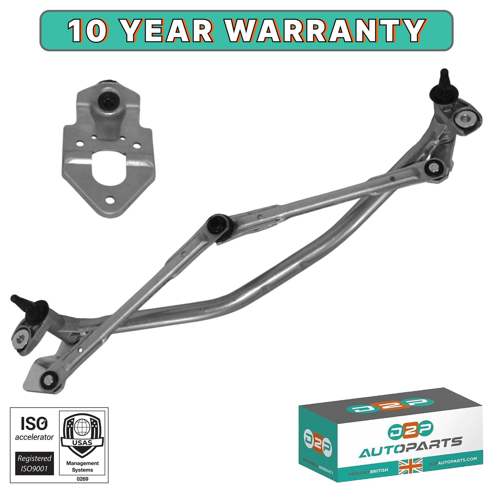 FOR VW POLO MK4 9N FRONT WINDSCREEN WIPER MOTOR LINKAGE 6Q2955601B 6Q2955603A