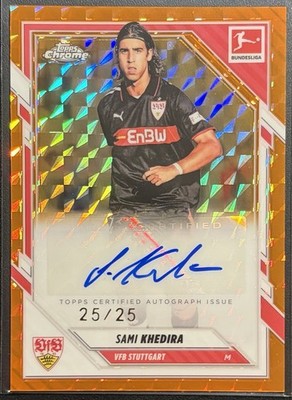 Topps Bundesliga Chrome 25/26 Sami Khedira Auto /25 Orange Geometric Stuttgart