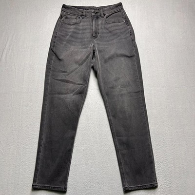 American Eagle Womens Black Denim Stretch Outdoor Classic Mom Jeans Size 6