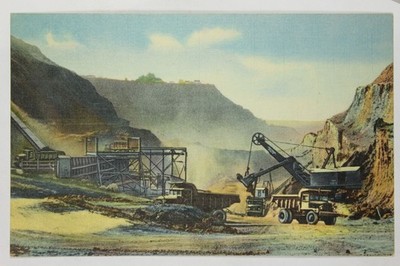 Weggum Mine Hibbing MN Euclid Trucks Iron Ore Mining Conveyor Plant Linen PC