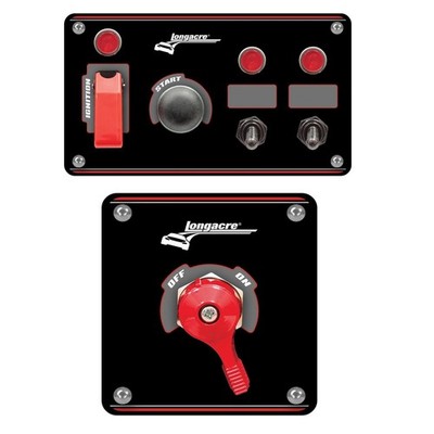 Longacre  Aluminum Flip-Up Ignition Panel & Disconnect Switch