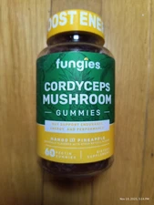 FUNGIES Cordyceps Mushroom Gummies Mango and Pineapple 60 Pectin Gummies 08/26