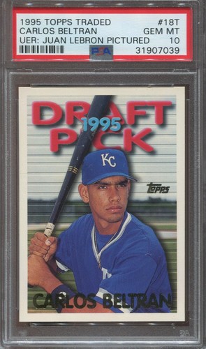 Carlos Beltran [Uer: Juan Lebron Pictured] #18T card from 1995 Topps Traded