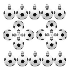 24 Pcs Football Themed Baubles Decorative Hanging Ornaments Festive Decorations