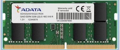 ADATA Premier 16GB DDR4 3200 Laptop Memory RAM SODIMM AD4S320016G22-SGN