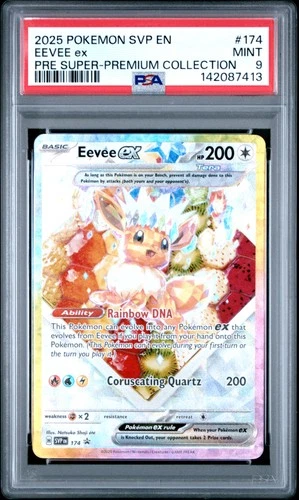 2025 POKEMON SVP PROMO SUPER-PREMIUM COLLECTION #174 EEVEE EX PSA 9