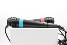 Singstar Mikrofone Blau und Rot + Adapter Sony PlayStation 2 PS2 Original