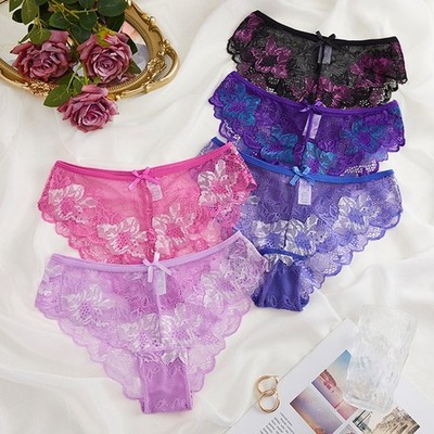 Knapp Frauen Spitzenhöfen Einfach Atmungsaktiv Dessous G-String Niedrige Taille