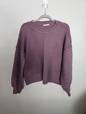 Staccato Womens Medium Purple Knit Pullover C...