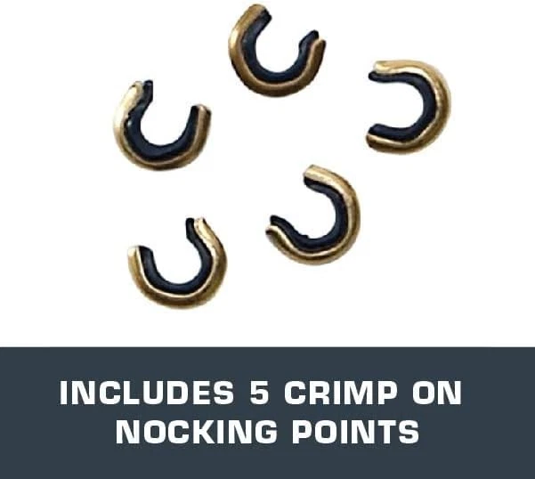 Crimp-On Bowstring Nocking Points Pack 5 for Compound Recurve Bows - Image 4 of 4